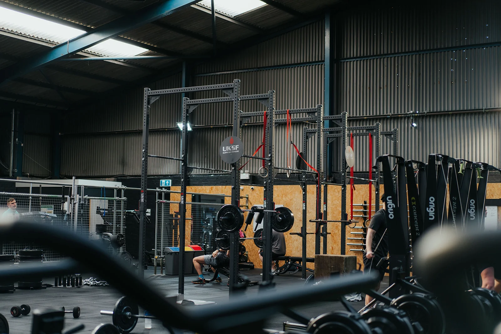 Lower body strength training with resistance bands and weights at Unit 9 Gym Neath Wales